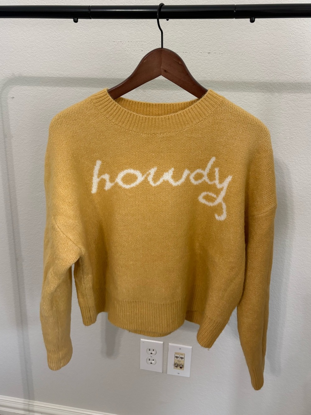 Altar’d State Howdy Mustard Knit Sweater